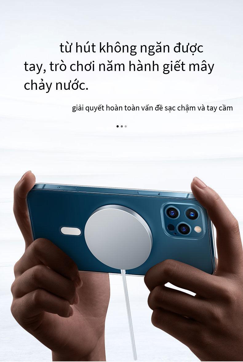 Phong cách mới nhất phù hợp với vỏ điện thoại di động từ tính MagSafe Vỏ bảo vệ trong suốt sạc không dây chống rơi 2 trong 1 iPhone13Pro