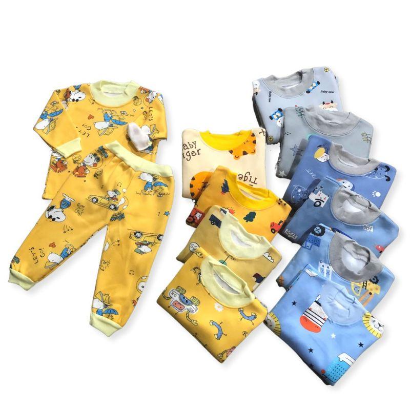 Đồ bộ quần áo dài tay cho bé chất nỉ bông QATE