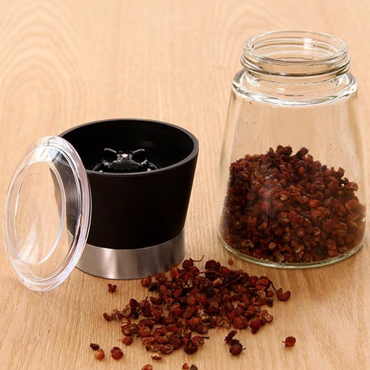 Dụng Cụ Xay Tiêu Thủy Tinh, Cối Xay Tiêu Mini, Lọ Xay Tiêu Tiện Lợi