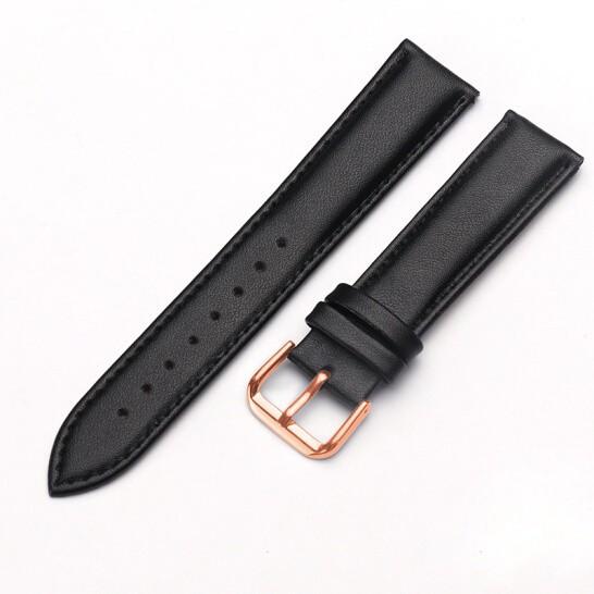 Dây da đồng hồ nam nữ DA BÒ THẬT MỊN 4 lớp, siêu mềm KHÓA CÀI thép không gỉ 316L