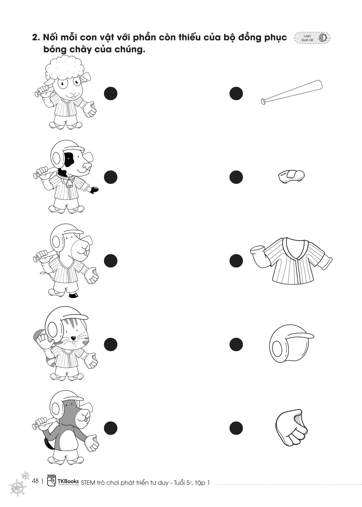 Sách - STEM Trò Chơi Phát Triển Tư Duy - Tuổi 5+ - Tập 1