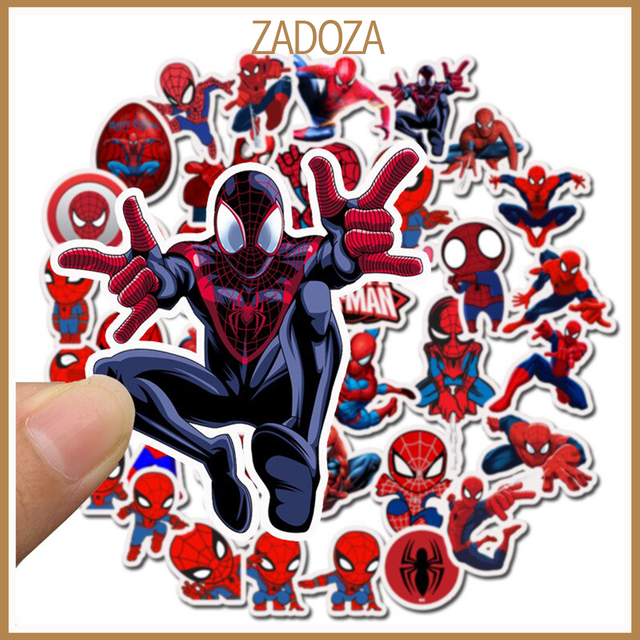 Sticker người nhện spider man  decal dán laptop , điện thoại hình dán trang trí, ván trượt, bình nước, mũ bảo hiểm