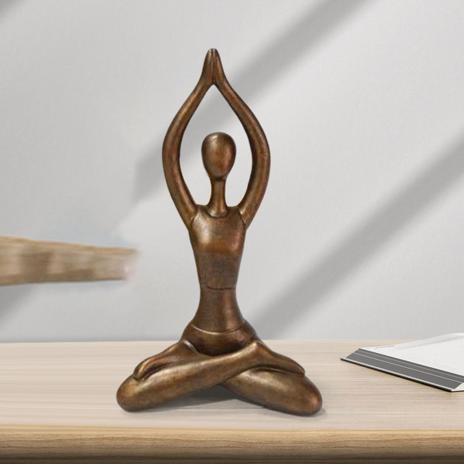Creative Meditation Yoga Pose Statue Yoga Girl Statue for Home Living Room Decor