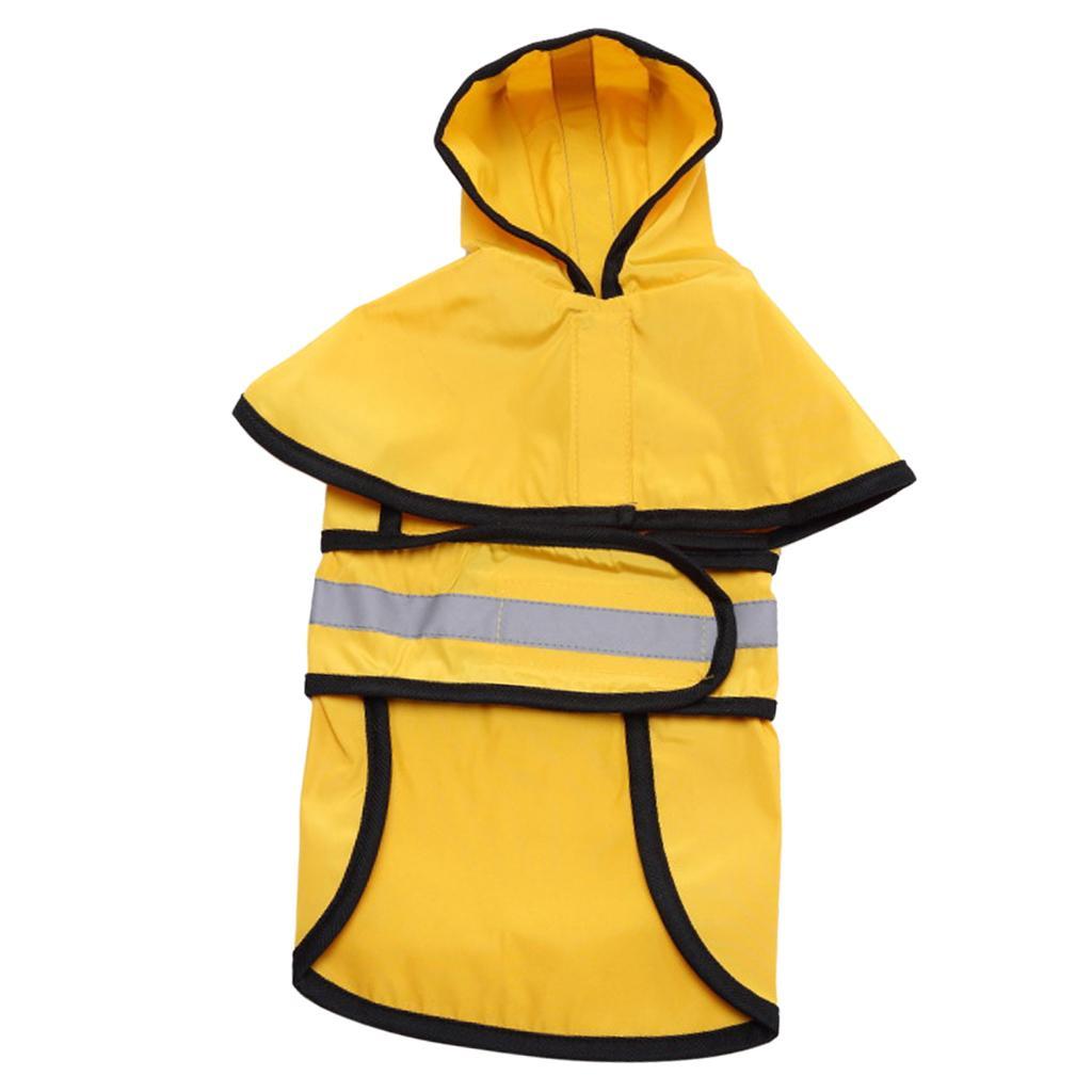 Dog Raincoat Raincoat Reflective Rain Rainwear Safety for Small Dog Yellow S