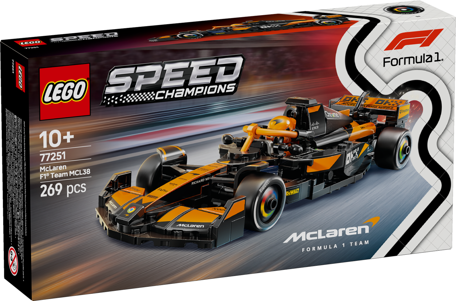 Đồ Chơi Lắp Ráp Xe Đua McLaren F1 Team MCL38 - Lego Speed Champions 77251 (263 Mảnh Ghép)