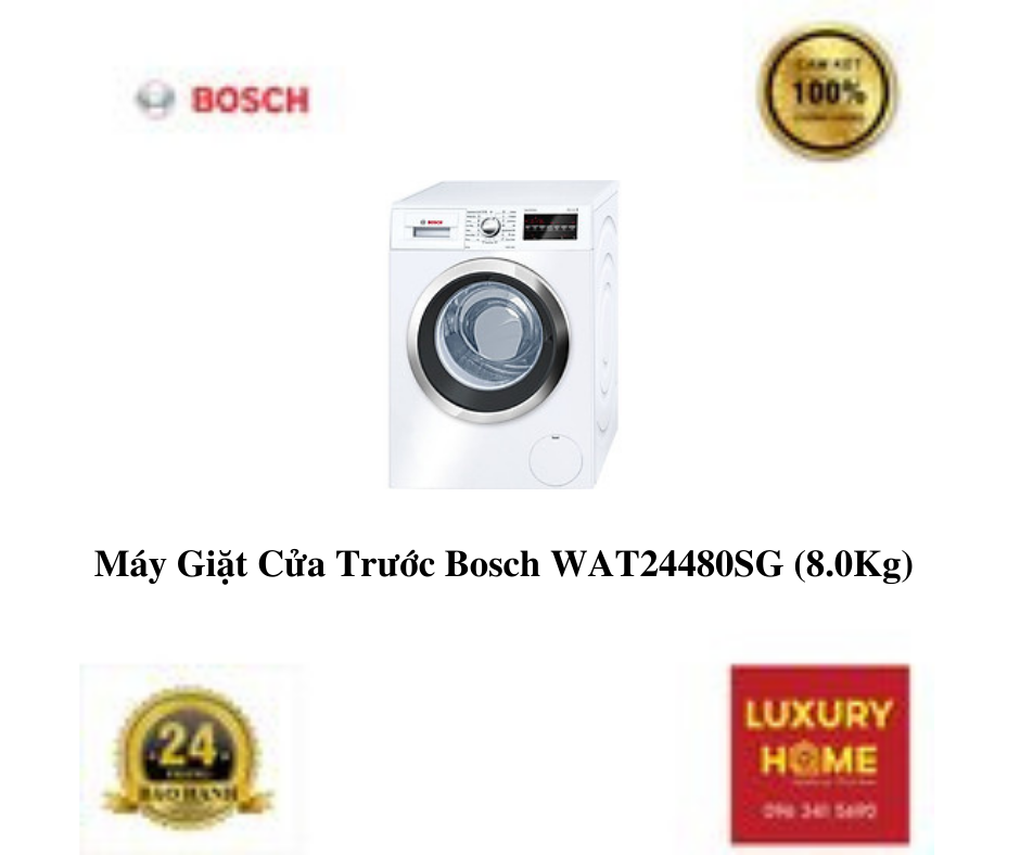 Máy Giặt Cửa Trước Bosch WAT24480SG (8.0Kg) - Hàng Chính Hãng