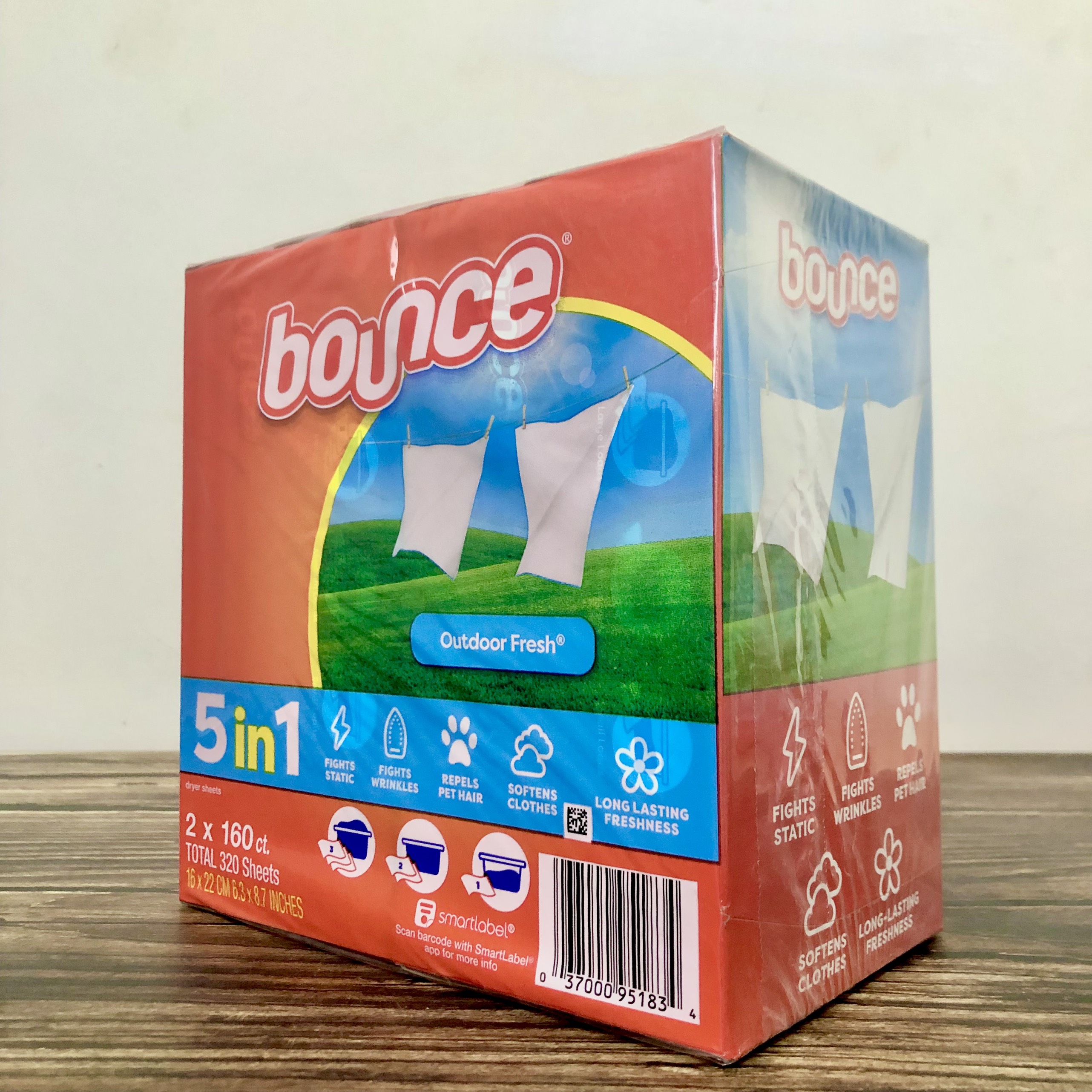 Giấy Thơm Quần Áo Bounce 4in1 160 Tờ Nhập Mỹ