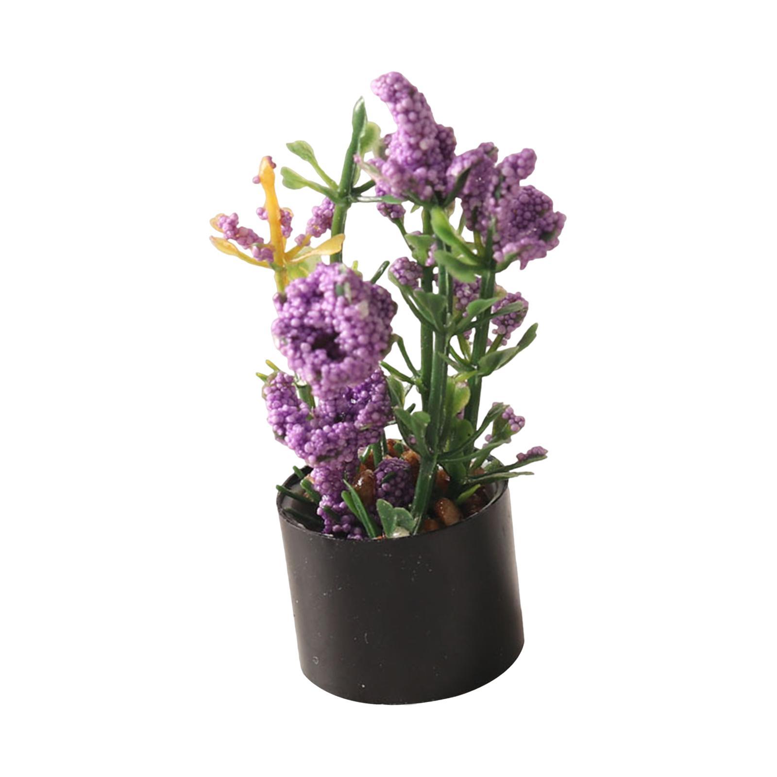 1/12 Miniature Potted Miniature Scene Model for Garden Bedroom Entrance Hall