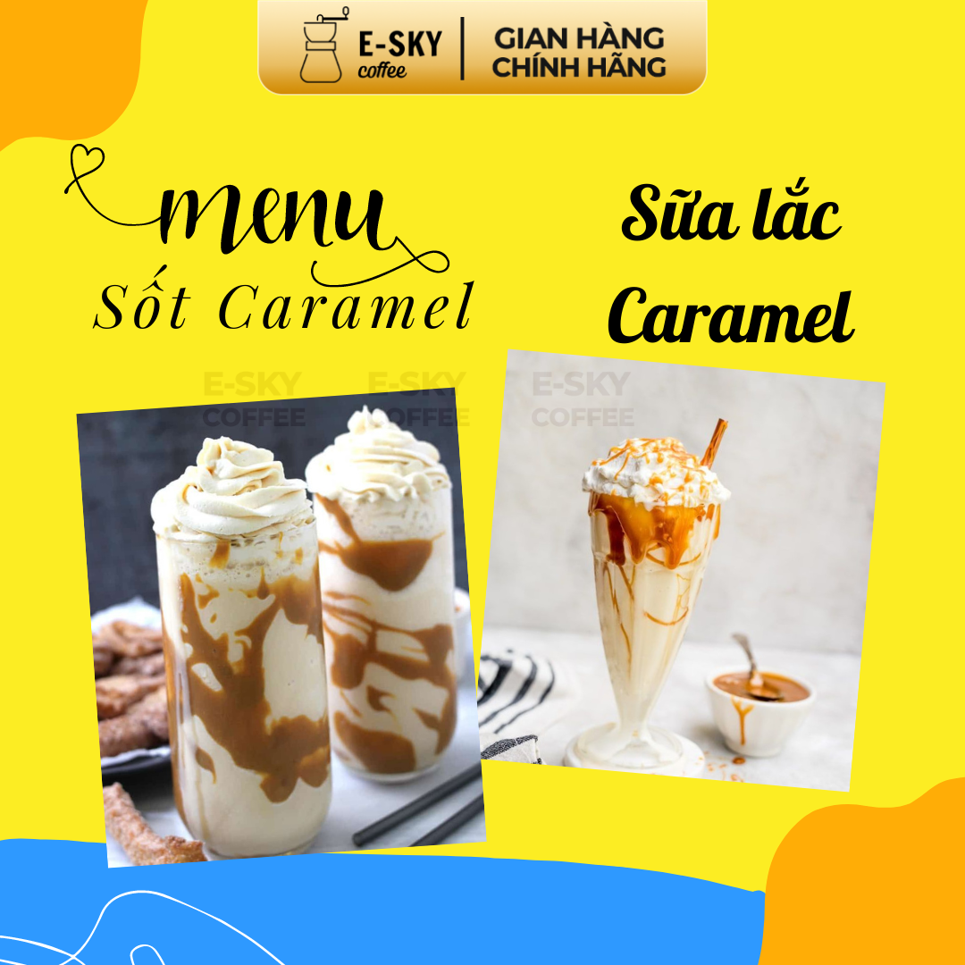 Sốt Caramel Pomona Caramel Sauce Nguyên Liệu Pha Chế Cà Phê, Trà Sữa Hàn Quốc Chai 2kg