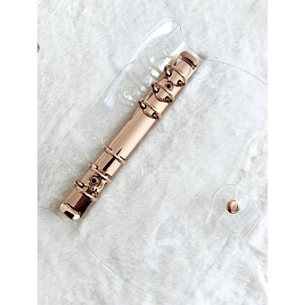 Bìa Còng dẻo Rose Gold / Pastel A5 - Sổ Còn Binder Hồng Gold / Pastel Tím Xanh Hồng