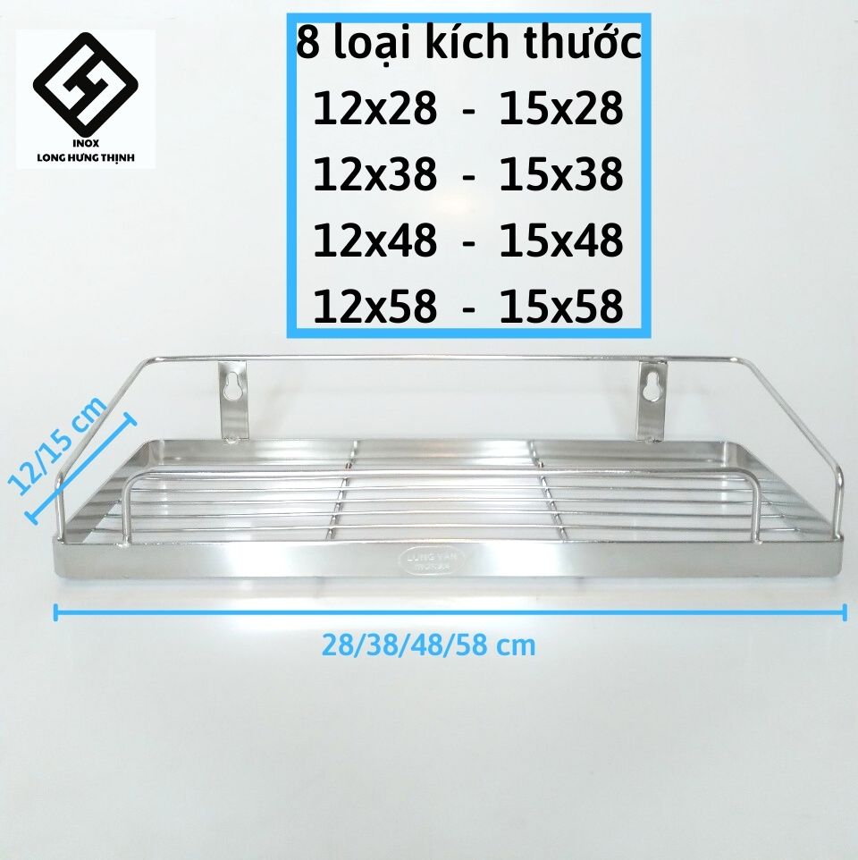 Kệ đựng gia vị nhà bếp INOX304 cao cấp 1 tầng (đủ size) kệ đựng đồ dùng gia vị phòng bếp tiện lợi, sáng bóng, bền đẹp