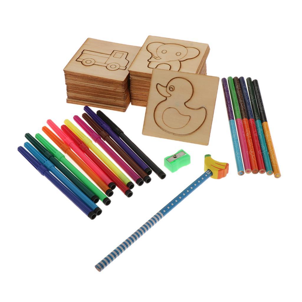 Drawing Coloring Stencils Kit for KidsTemplates Graffiti Board Puzzle Toys