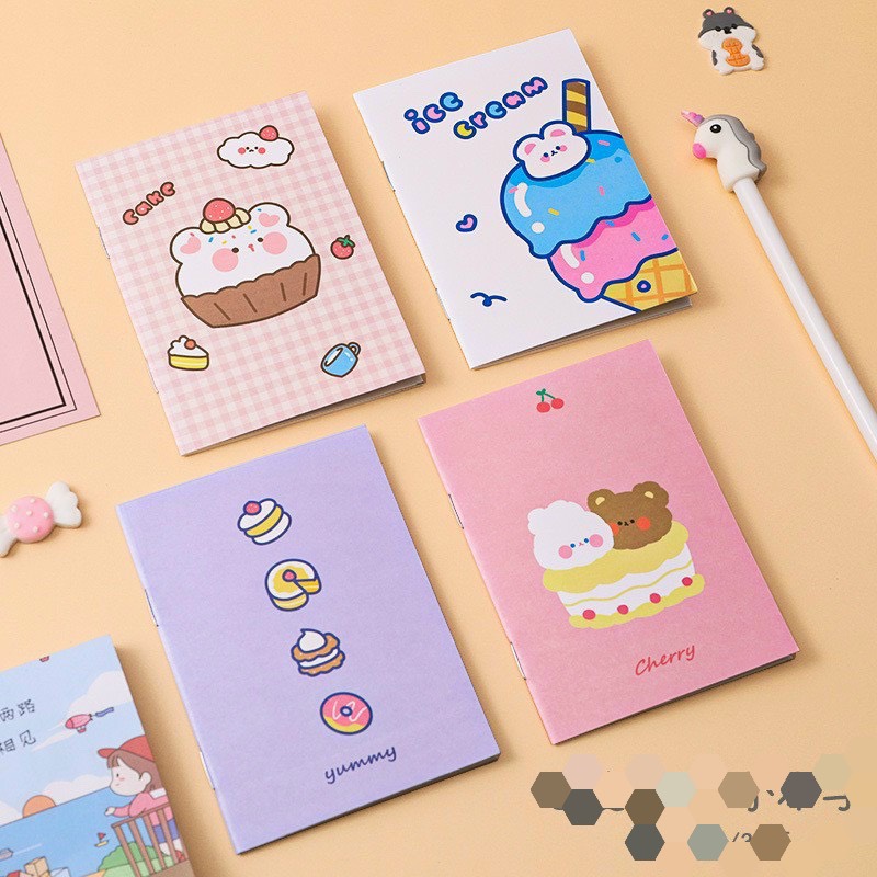 Sổ Tay Mini Kẻ Ngang Bìa Hoạt Hình Siêu Cute - Sổ Mini Bỏ Túi Cute