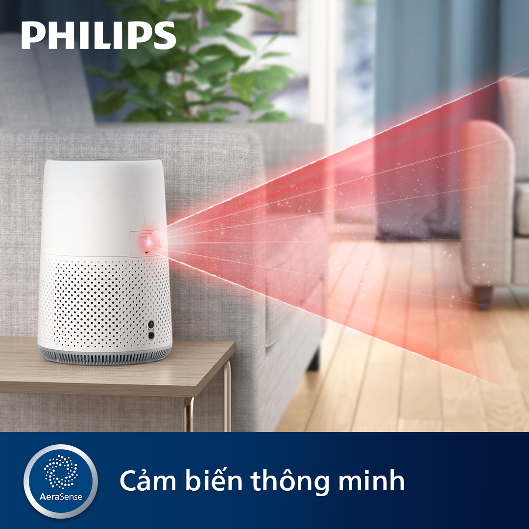 Máy Lọc Không Khí Philips AC0850/20, Diện Tích &lt;49m2 Lọc Bụi Mịn PM2.5, Hàng Chính Hãng