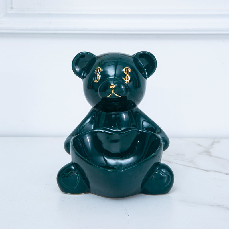 Mô Hình Trang Trí Phòng Khách, Kệ Sách Thỏ Sứ Sang Trọng Cao Cấp Màu Ngẫu Nhiên DECOR LUXURY - Hàng Nhập Khẩu