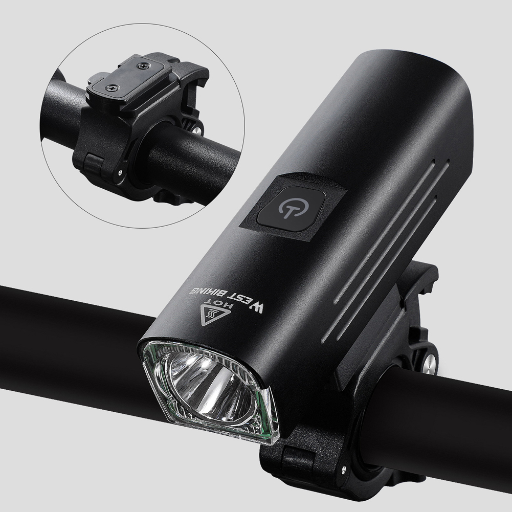 Đèn LED xe đạp WEST BIKING sáng 1300 Lumen sạc USB có thể sạc lại cho xe đạp leo núi MTB an toàn