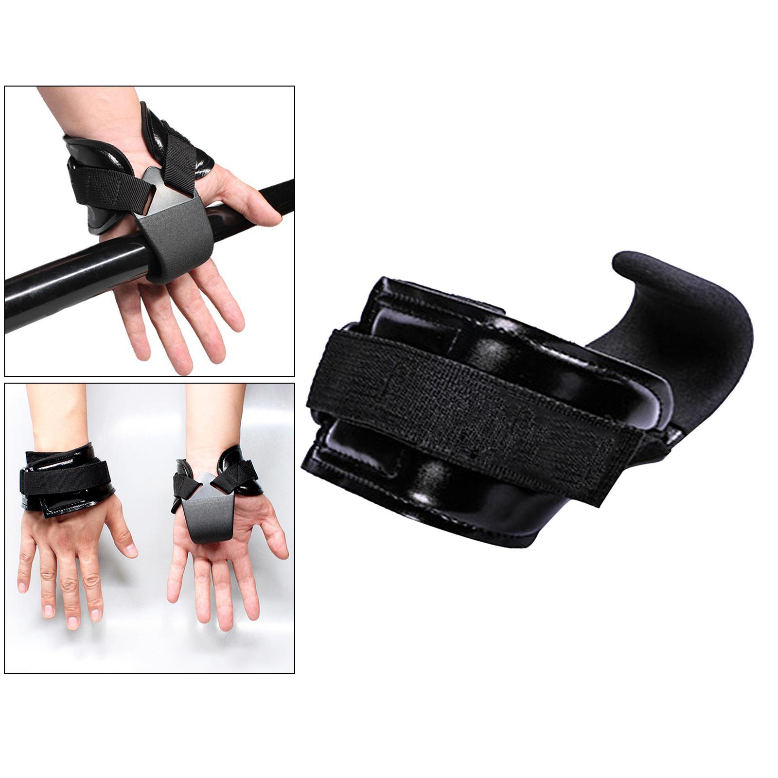 Gym Fitness Lifting Hooks Straps Hand Bar Wrist Brace Support Pull-Up Hook