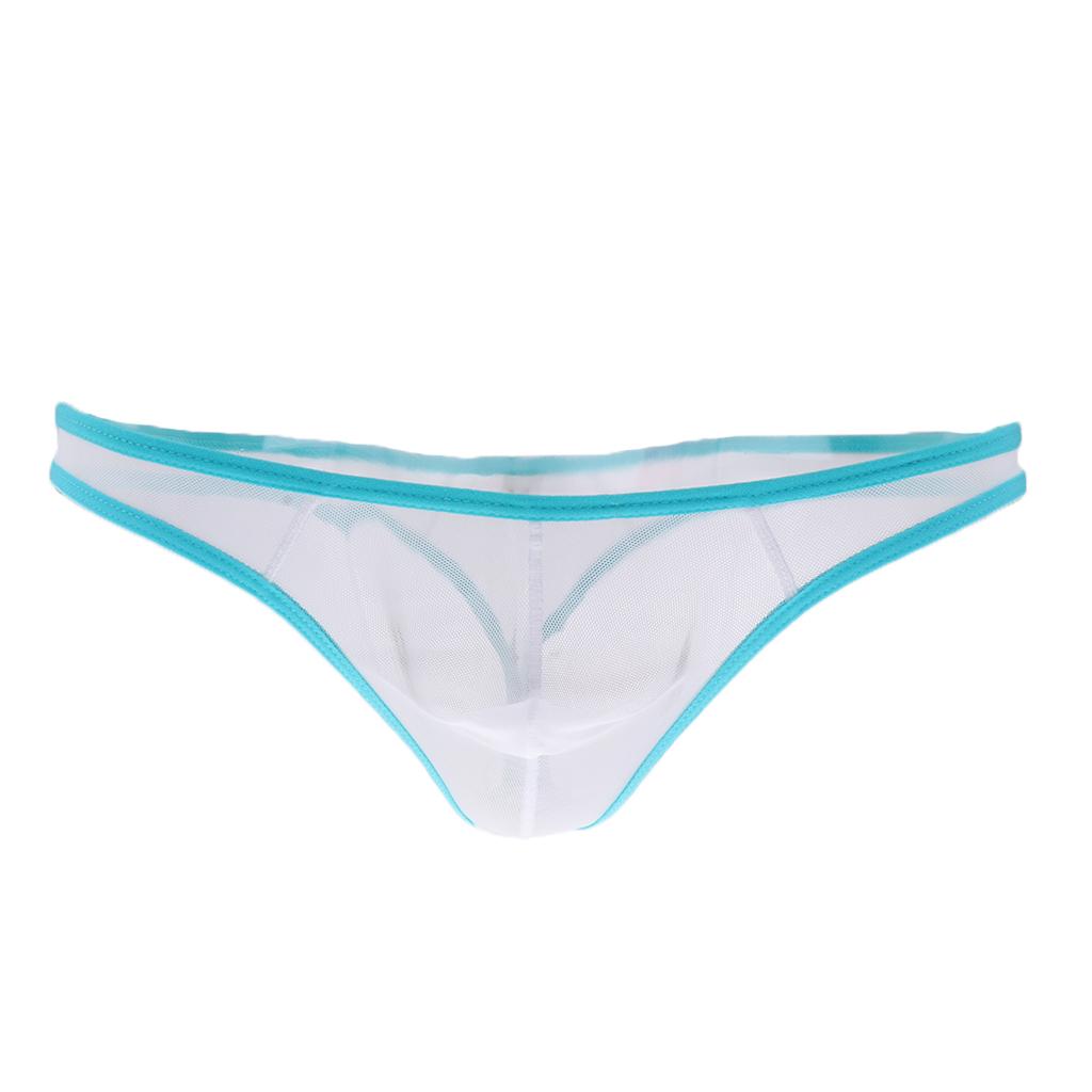 27-35inch Sexy Mens See-through Mesh Underwear Mesh Pouch Briefs Bikini Underpants