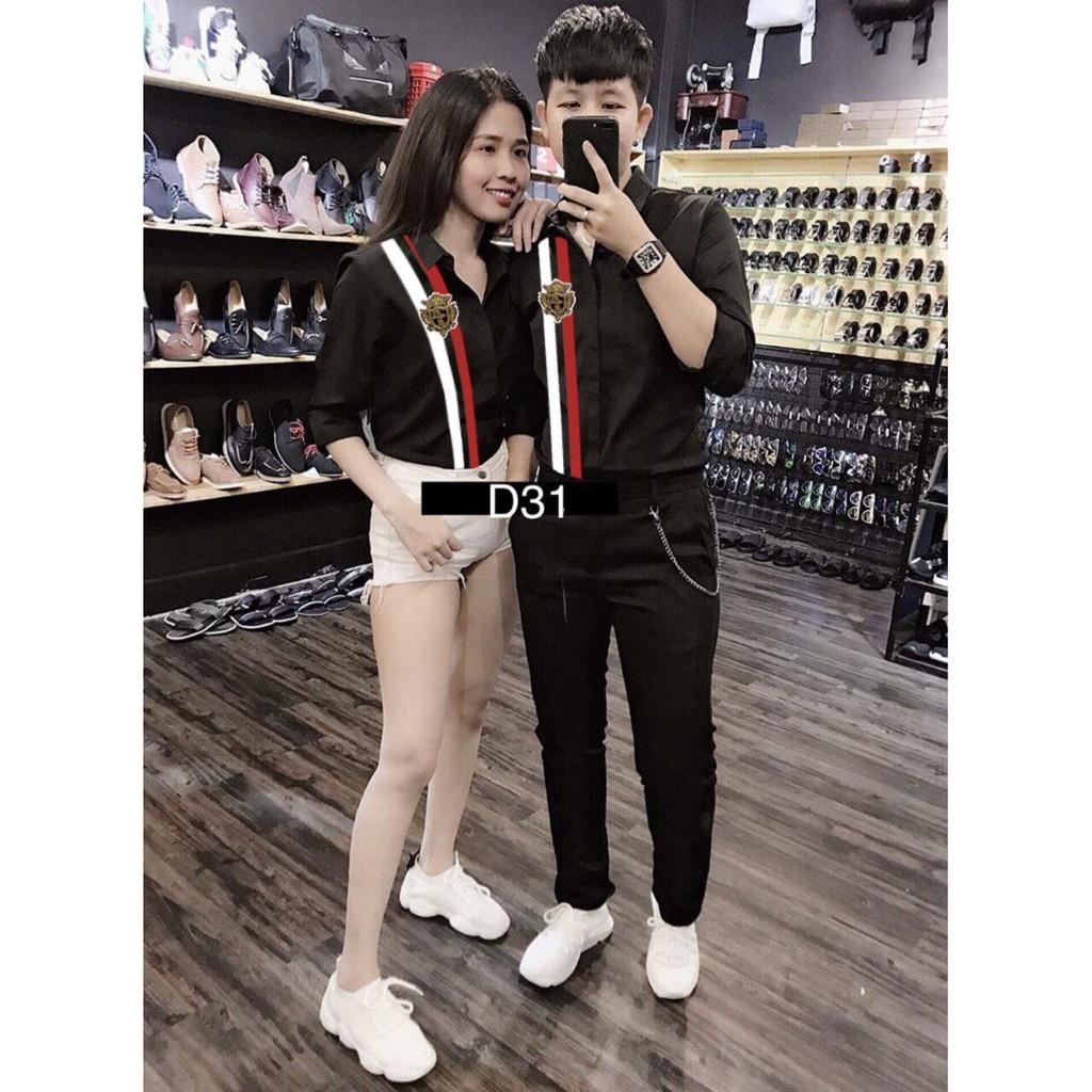 Áo sơ mi lụa nam nữ couple mềm mịn thoải mái thiết kế sang trọng hiện đại 2020 AB0204