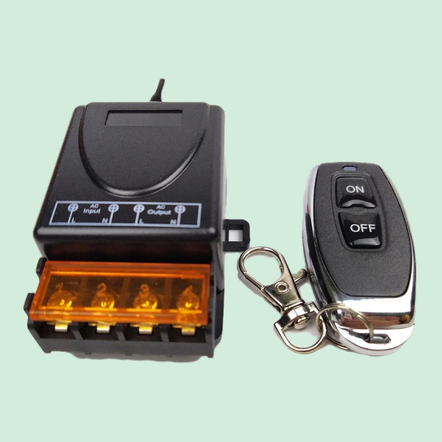 Công Tắc Điều Khiển Từ Xa 220V - 100M 30A: Loại Tốt, Công Suất Lớn, Xuyên Tường, Nút Học Lệnh