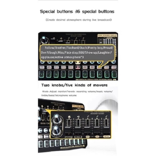Bộ điều chỉnh âm thanh chuyên nghiệp hỗ trợ LiveStream Streamer Karaoke AUDIO Soundcard Pro