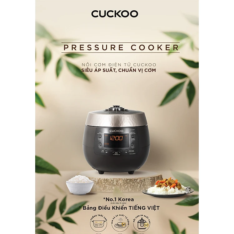 Nồi cơm điện tử áp suất Cuckoo 1.8 lít CRP-R1000F - Hàng chính hãng