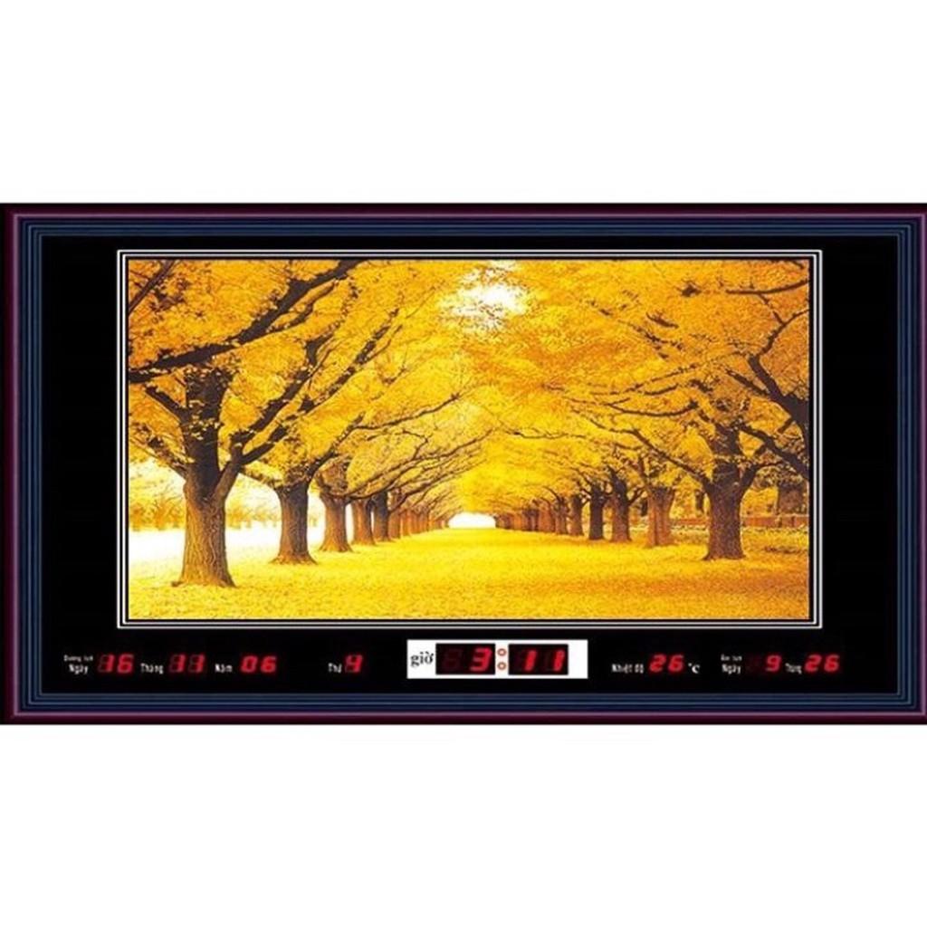 Tranh đồng hồ - Lịch vạn liên - Tranh đèn kích thước 50x90cm