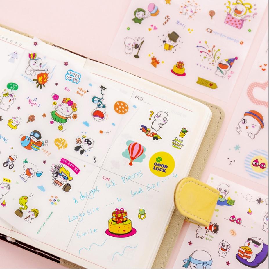 Sticker dán nhiều họa tiết hình ảnh dễ thương