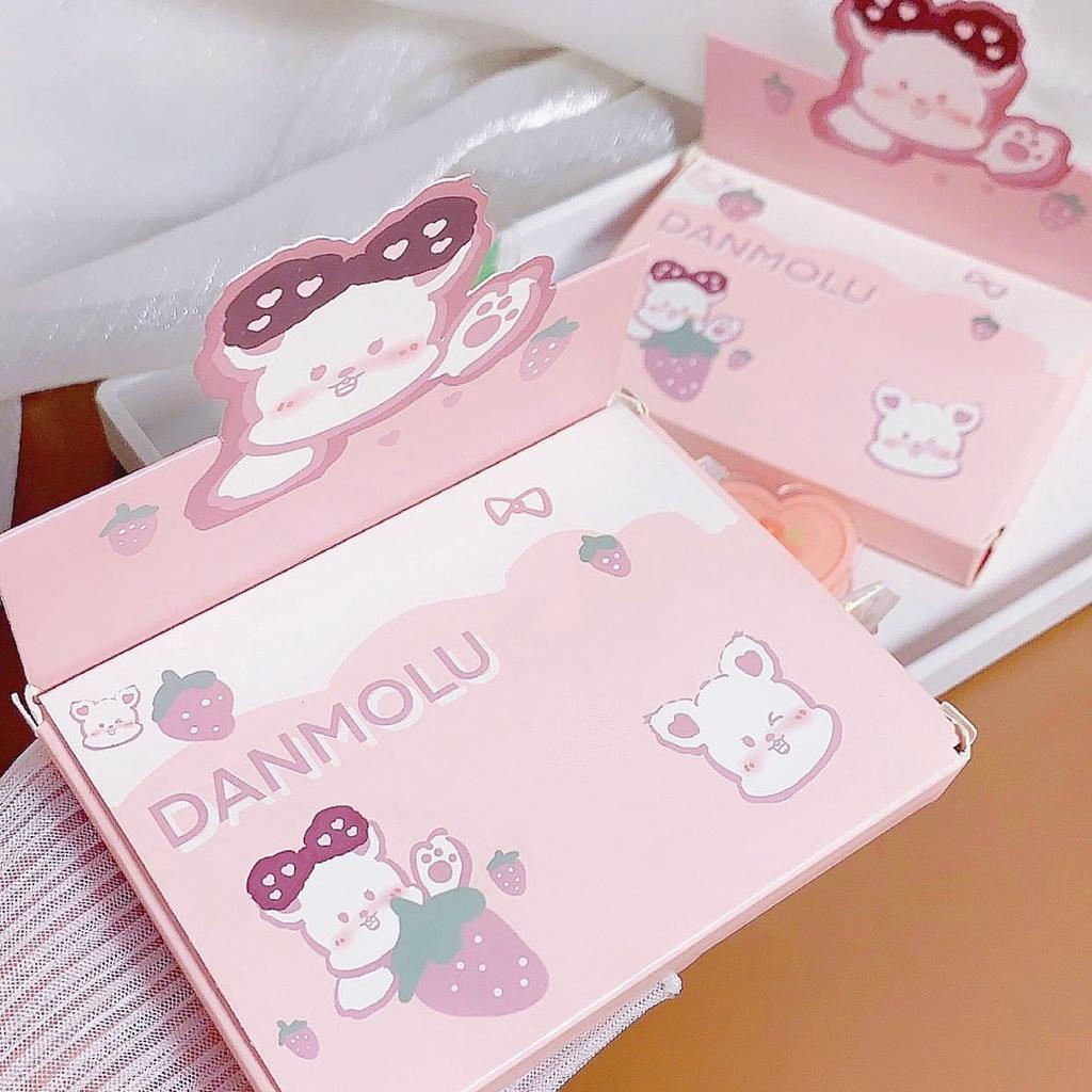 Set 5 Son Kem Lì Thỏ Dâu Cam DANMOLU