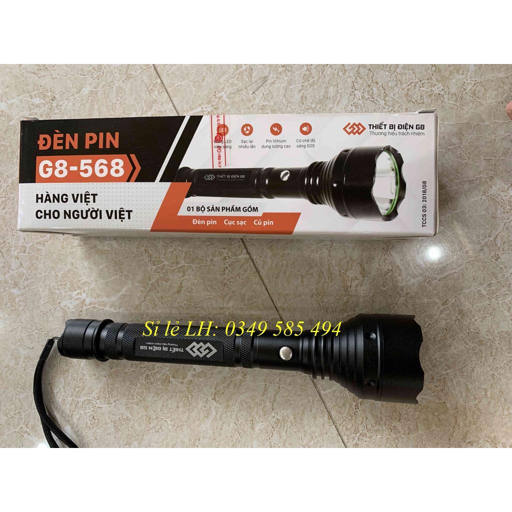 Đèn pin cầm tay G8-568 hợp kim nhôm siêu sáng, siêu bền