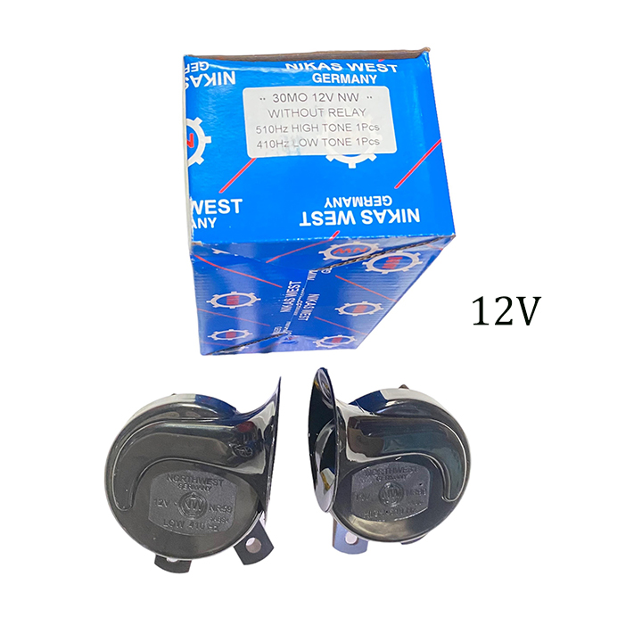 Bộ 2 Còi Sên Ô Tô Xe Hơi 12V Hoặc 24V NorthWest Màu Đen