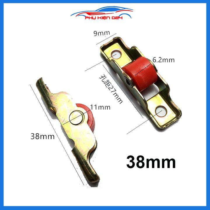 Con lăn ròng rọc bánh xe nhựa K32 cho cửa lùa tủ kính hai lại 38mm/44mm