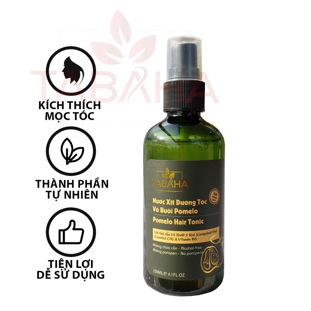 Liệu trình 12 Chai Nước dưỡng tóc tinh dầu bưởi Pomelo Tabaha 120ml tặng 1 chai