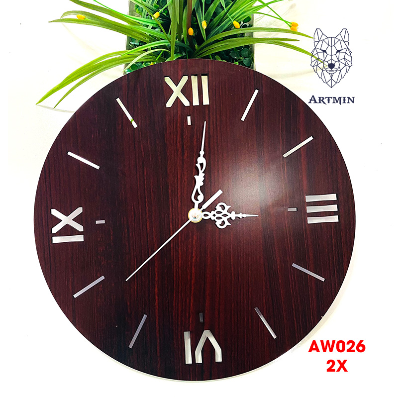 AW026 - Đồng Hồ Gỗ Decor – Đồng Hồ Treo Tường Trang Trí