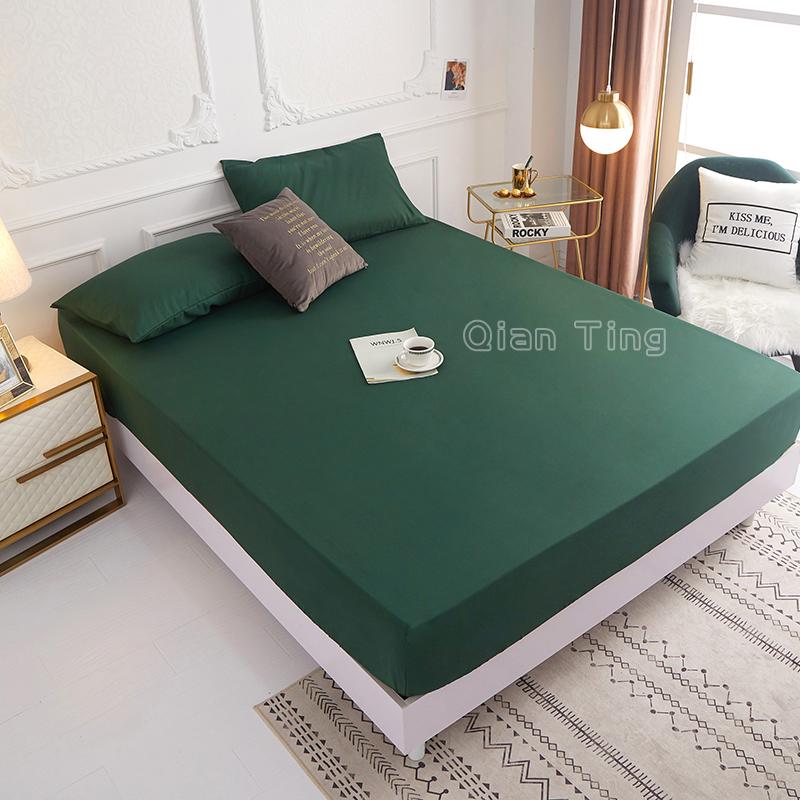 1Pc 100% Polyester Chắc Chắn Được Trang Bị Tấm Bọc Nệm 4 Góc Với Thun Giường