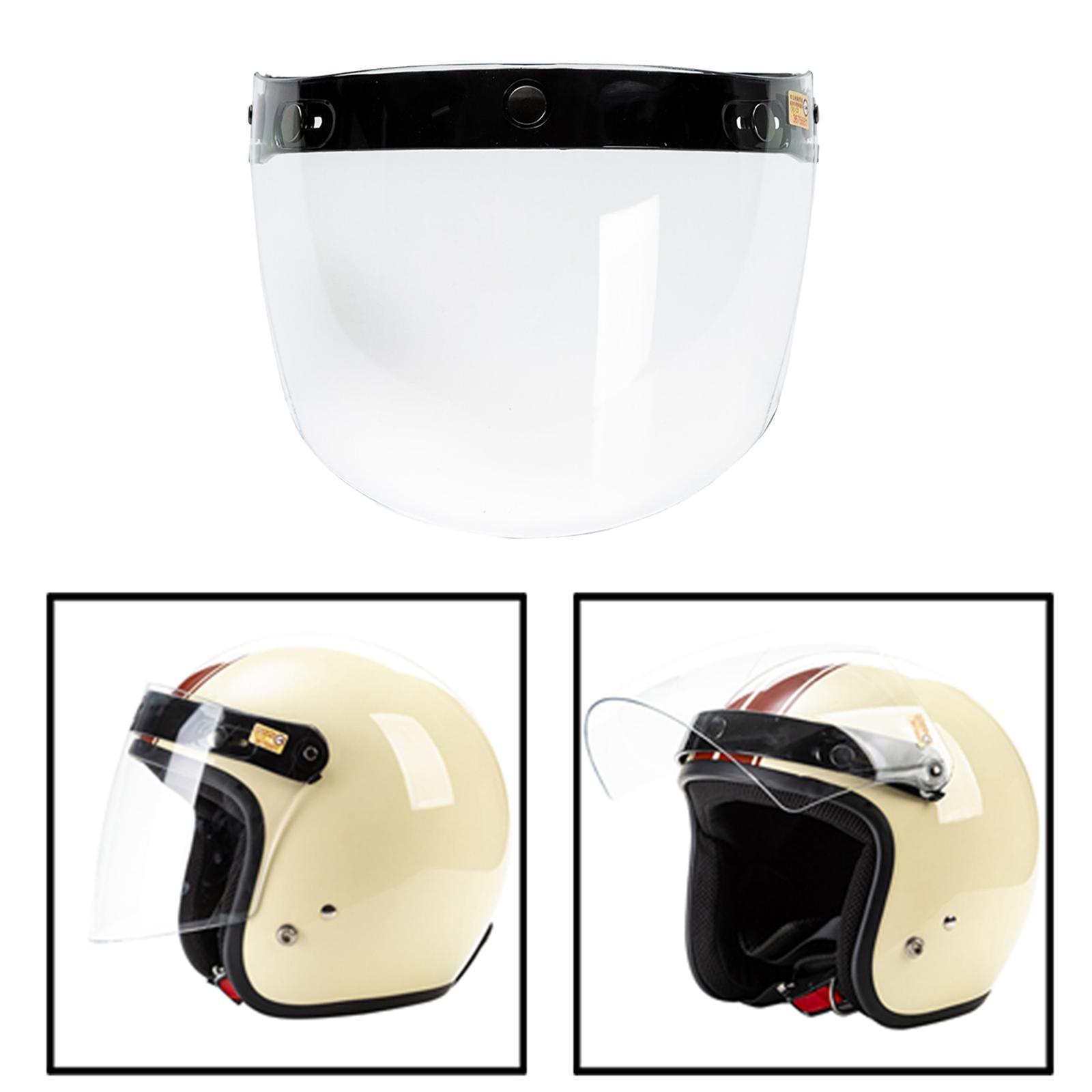 2Pcs Retro Open Face Visor Wind Lens Anti-fog Anti-scratch
