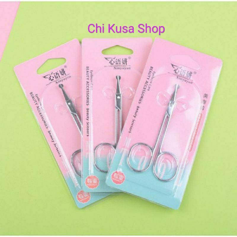 Kéo Đầu Tròn Tỉa Lông Mũi, Lông Mày, Mi Mắt, Tóc, Râu BP Nose Scissors Hàn Quốc