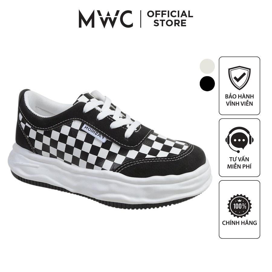 Giày MWC 0678 - Giày Thể Thao Nữ, Sneaker Đế Bánh Mì Da Mềm Siêu Xinh Phong Cách Ulzzang Hàn Quốc