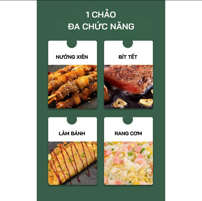 Chảo Đá Nướng Chống Dính Hàn Quốc 33cm