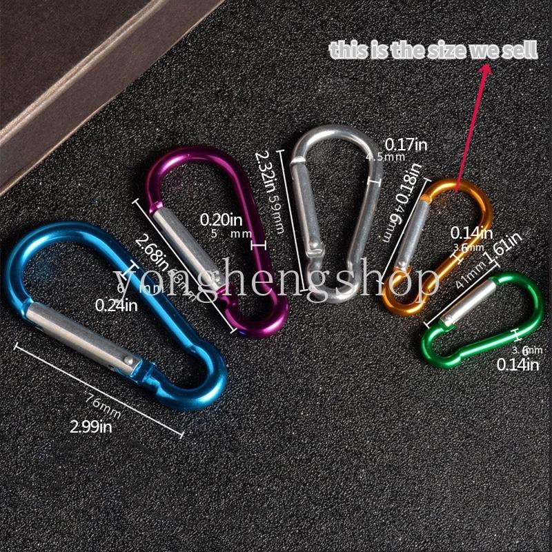 Móc Khóa Carabiner Mini Bằng Hợp Kim Nhôm Gắn Bình Nước Tiện Dụng