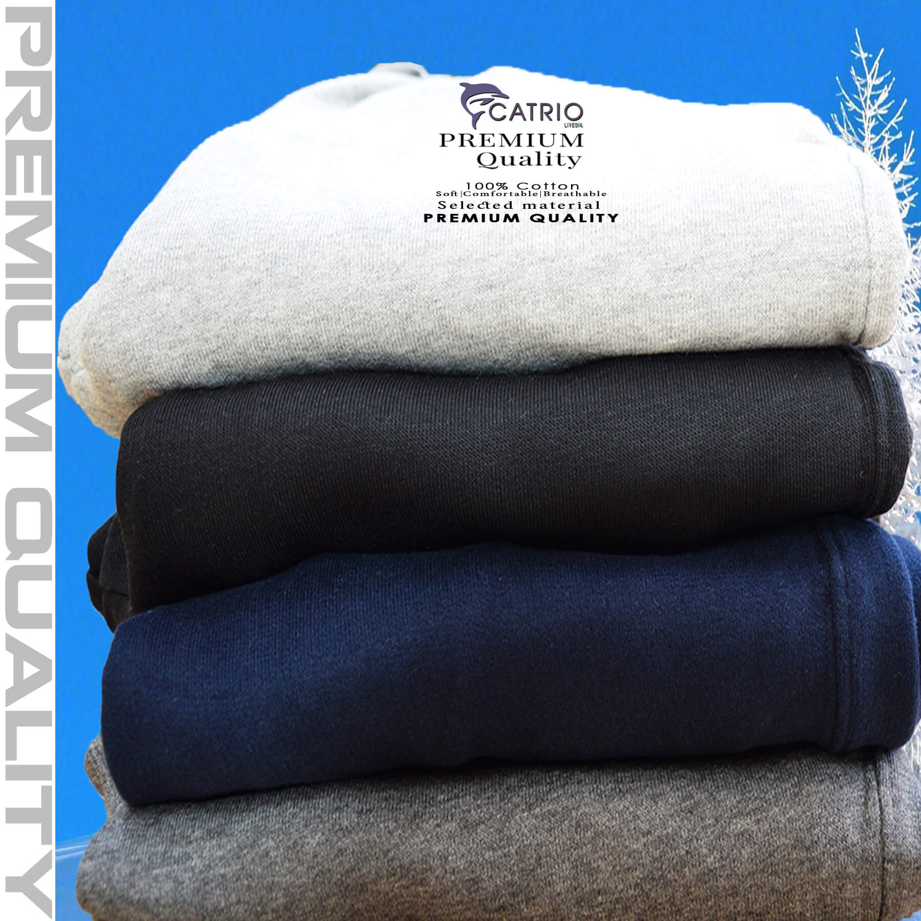 Quần dài bé trai vải 100% cotton màu ĐEN là quần nỉ trẻ em CATRIO từ 9 tuổi đến 18 tuổi phù hợp thời tiết se lạnh mùa thu đông với kiểu dáng thể thao tuyệt đẹp