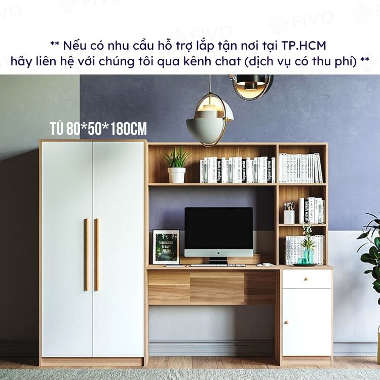 Tủ Quần Áo Gỗ MDF Lõi Xanh Chống Ẩm Dày 17mm FIVO FC01 Cửa Mở 4 Cánh Thiết Kế Nhiều Ngăn Ngang 1m6 Trả Góp 0% - Chính Hãng