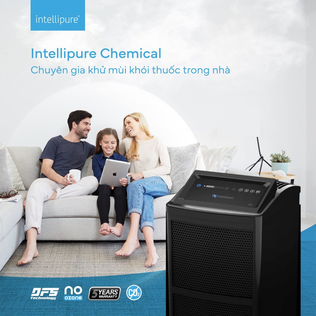 Máy Lọc Không Khí Intellipure Chemical - 90m2- Loại Bỏ 99,99% Virus và Khí Độc Hại - Hàng Chính Hãng