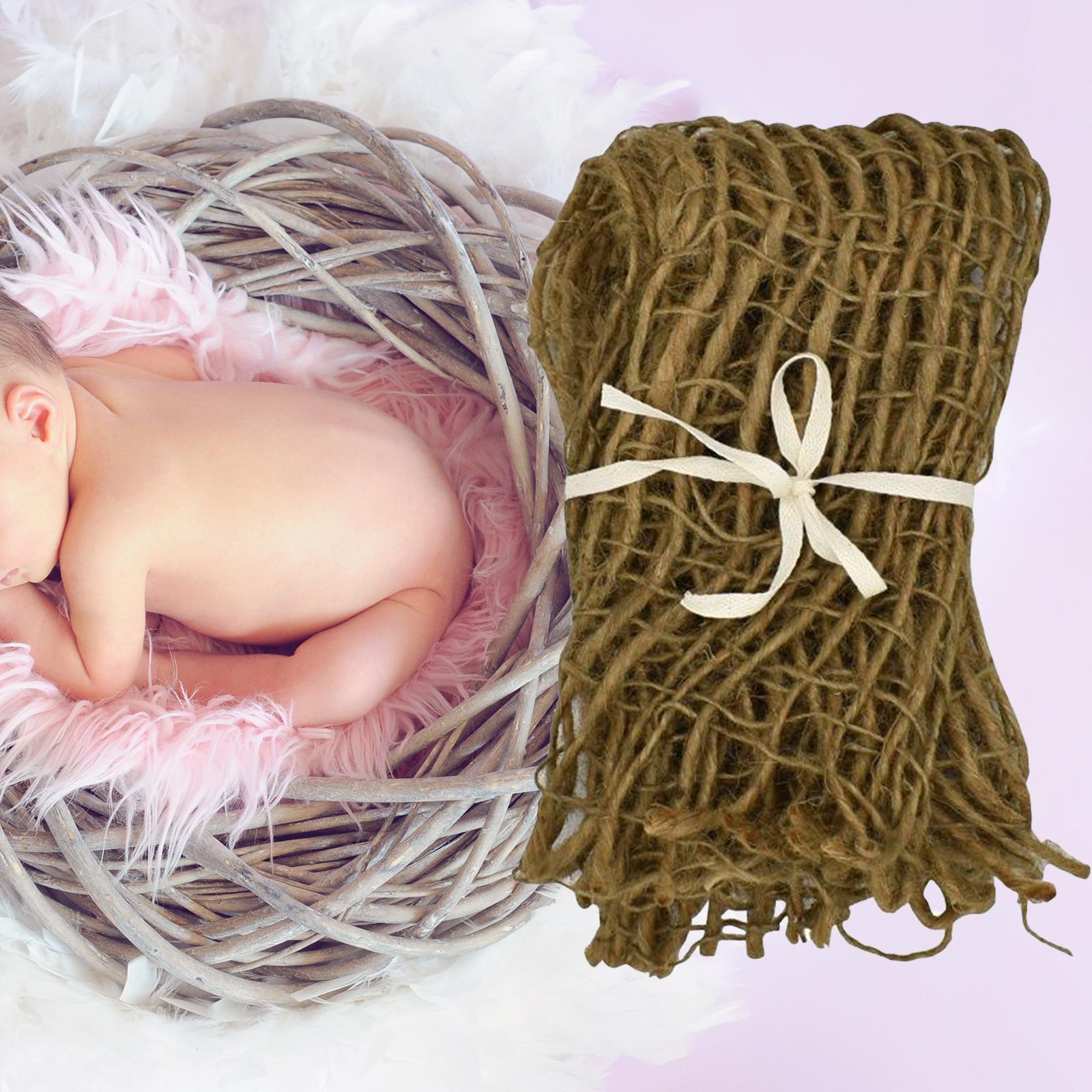 Linen Blanket Gift Photo for Newborn Photography Props  Coarse Mesh S