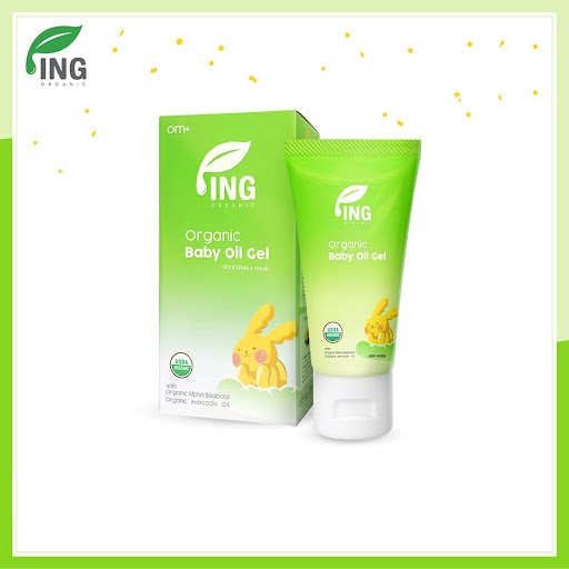 ING ORGANIC BABY OIL GEL - KEM HỮU CƠ CHỐNG HĂM, CHÀM SỮA,... TINH CHẤT JOJOBA DƯỠNG VÀ PHỤC HỒI TỔN THƯƠNG DA