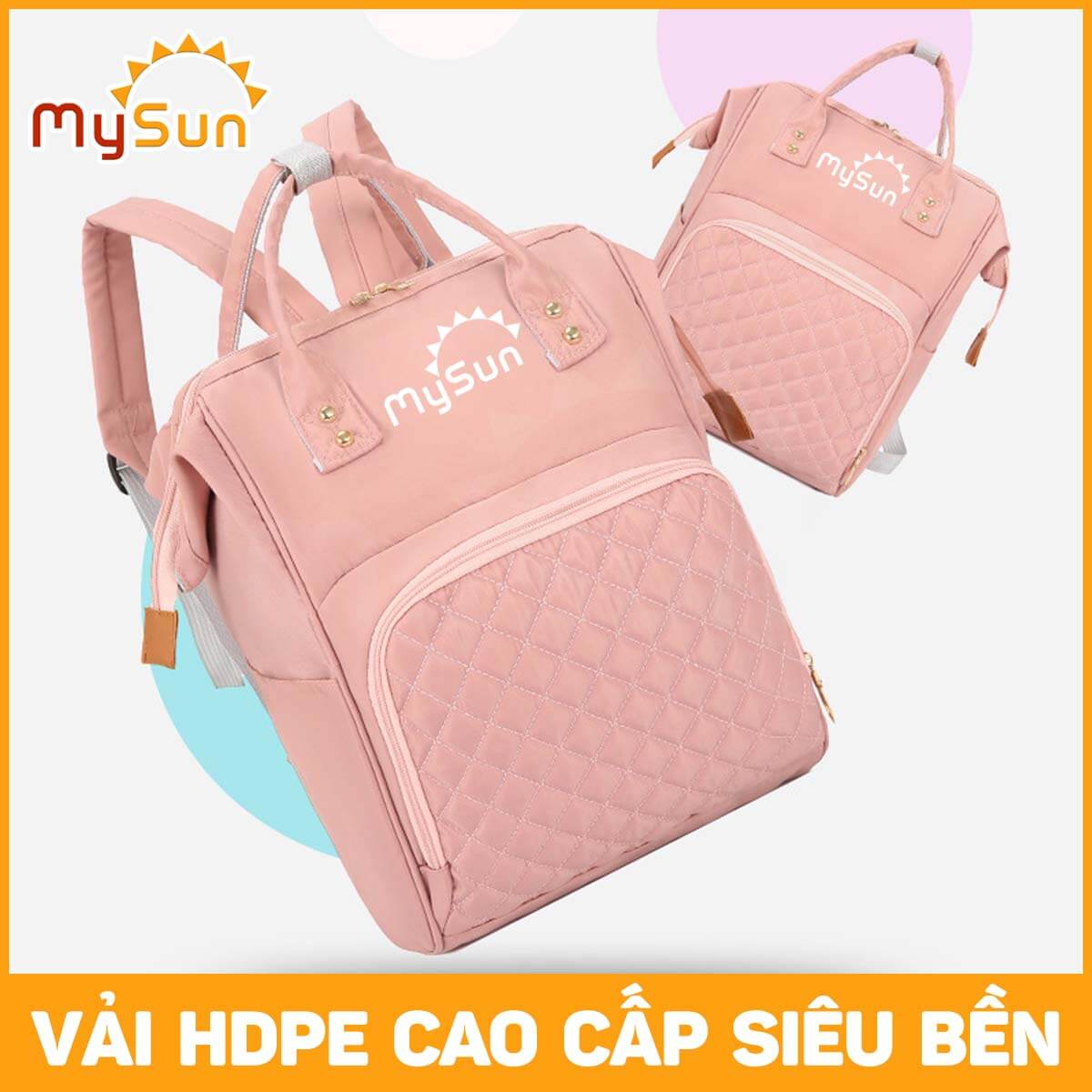 Balo bỉm sữa cho mẹ và bé giữ nhiệt cao cấp chính hãng MySun Caro