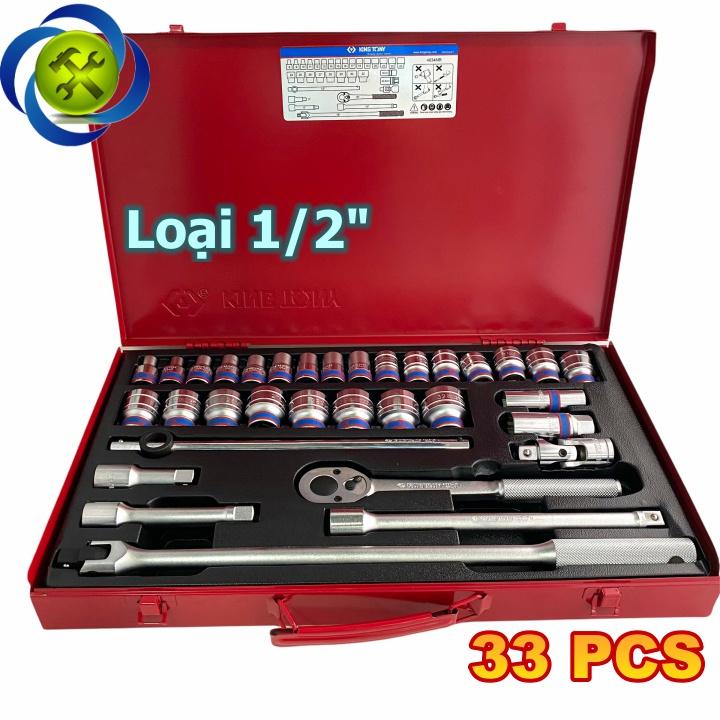 Bộ tuýp 1/2 Kingtony 4034MR 33 chi tiết hệ mét loại 12 cạnh