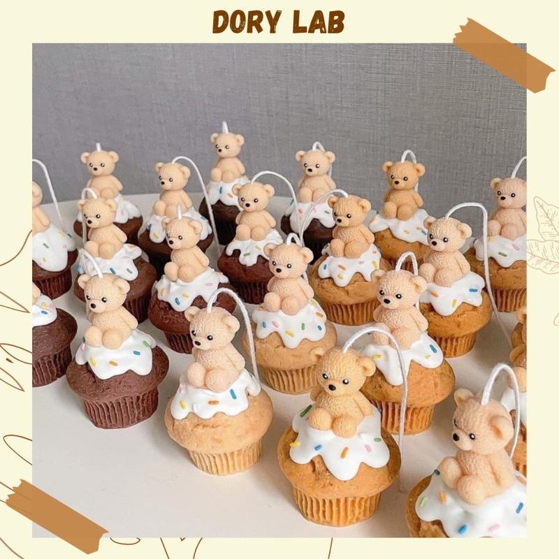 Nến Thơm Handmade Bánh Muffin Gấu Con Không Khói- Dory Lab