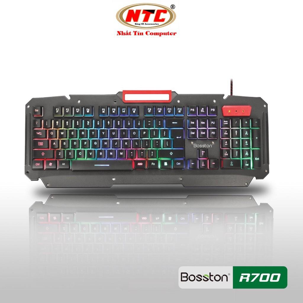 Bàn phím chuyên game Bosston R700 Led đa màu, Anti Ghosting 19 phím (Đen) - Hàng chính hãng