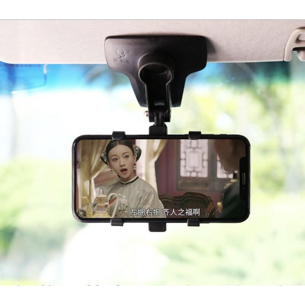 Giá đỡ điện thoại xoay 360 độ trên xe hơi Lò xo + đế kẹp - AsiaMart